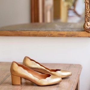 Sezane Gold Palermo Babies Heels